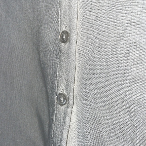 Polagram boho embroidered button down bell sleeve blouse women size medium - Picture 5 of 7